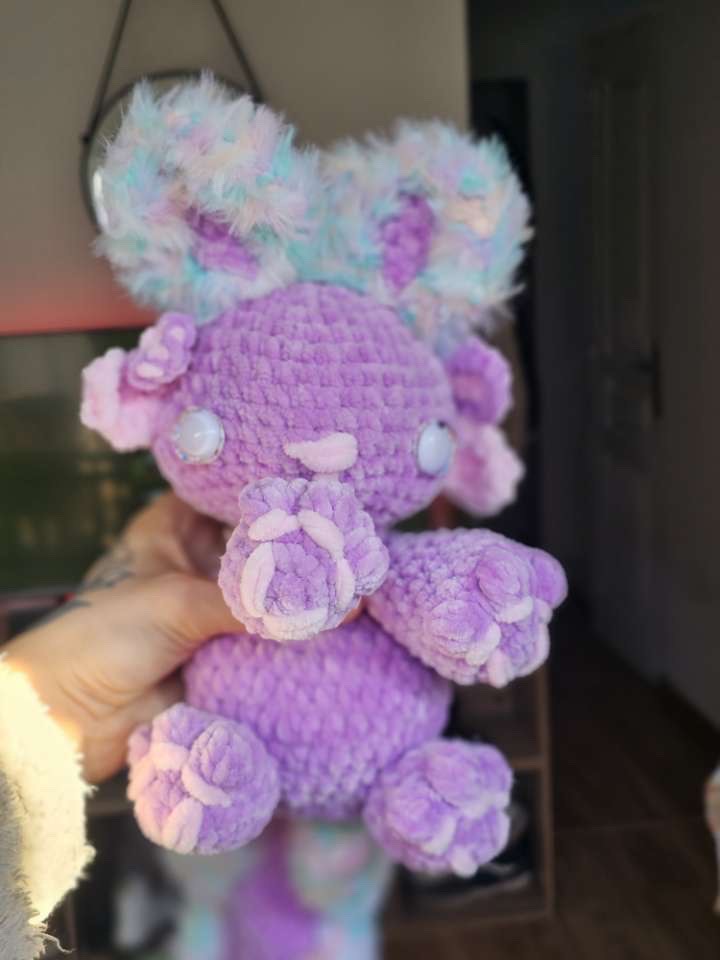 Peluche Luna - axolotl crochet