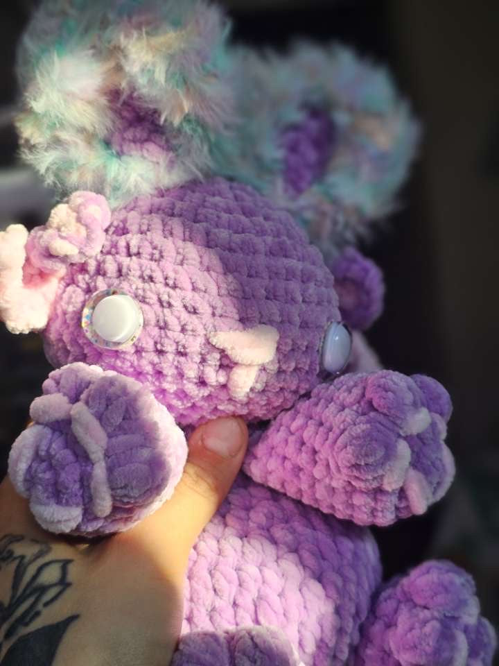 Peluche Luna - axolotl crochet